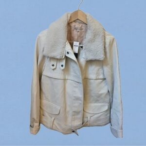 Gap Jacket Winter Bomber Removable Faux Fur Collar